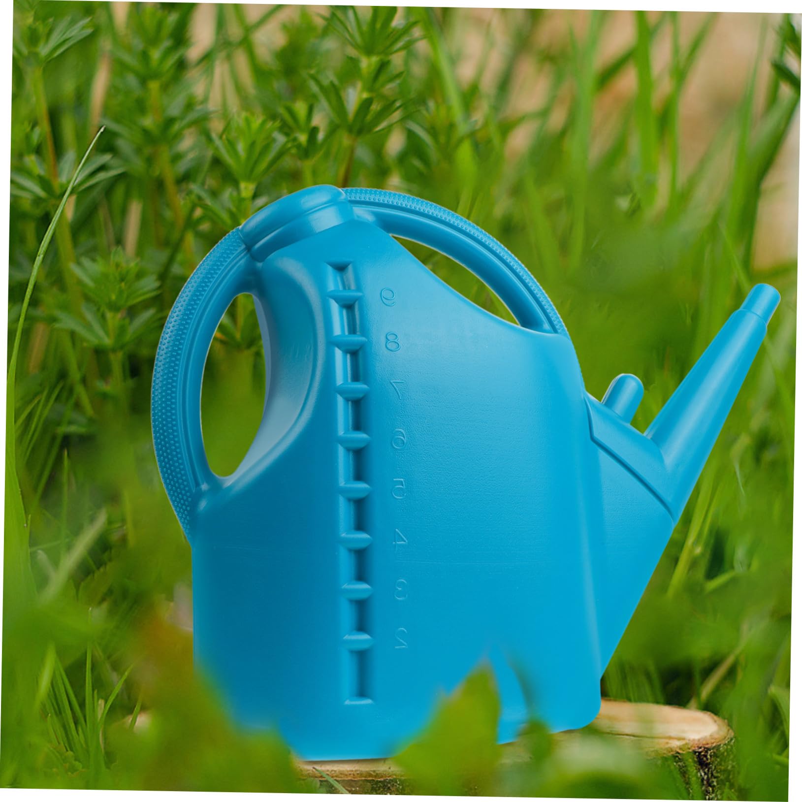 GALPADA 10l Gießkanne aus Kunststoff mit Langem Auslauf und Skala Präzises Gießen für Pflanzen im Garten und Badezimmer Blau Leichte Wasserflasche für Einfache Bewässerung