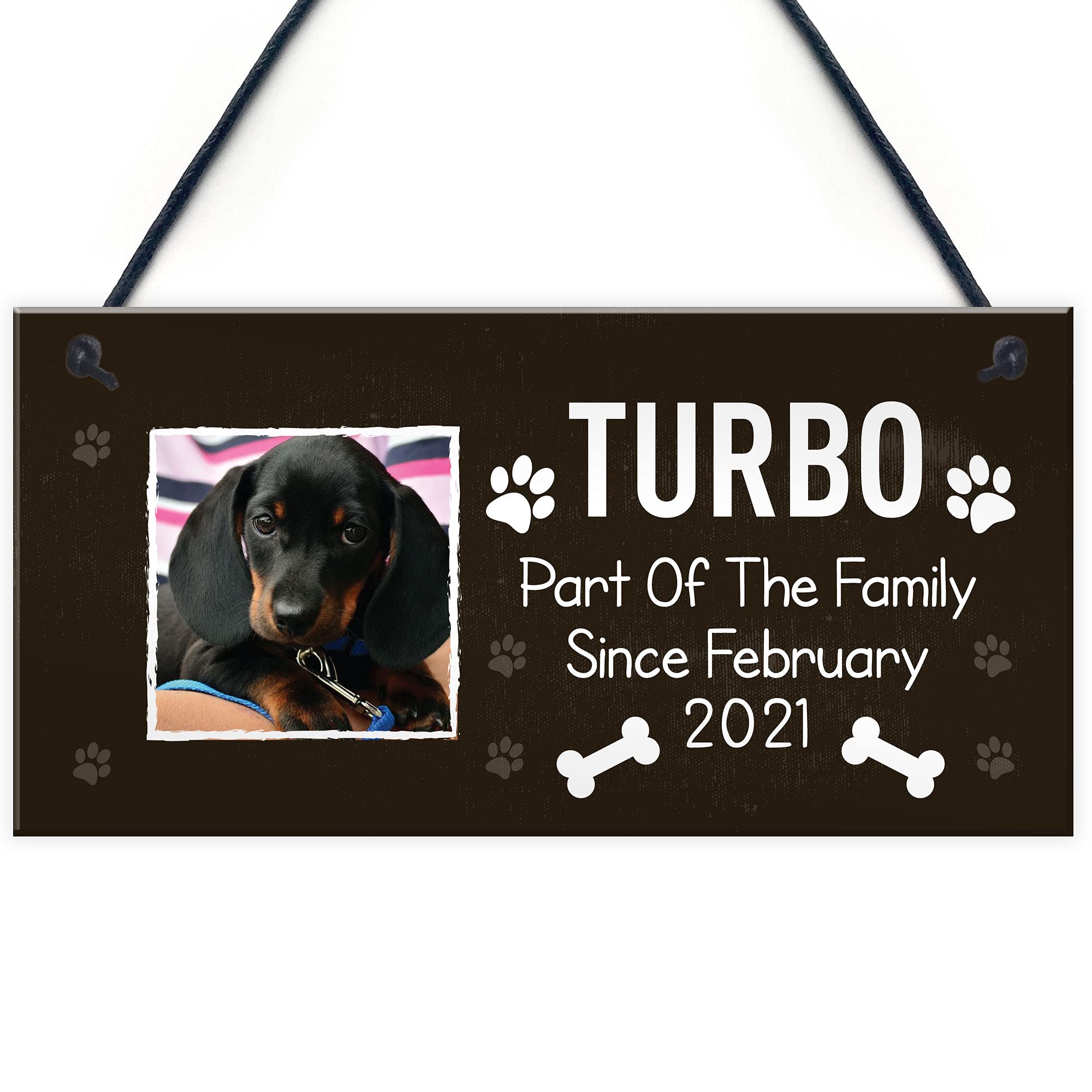 RED OCEAN Personalised Dog Sign For Home Pet Gift Dog Lover Gift Dog Den Sign