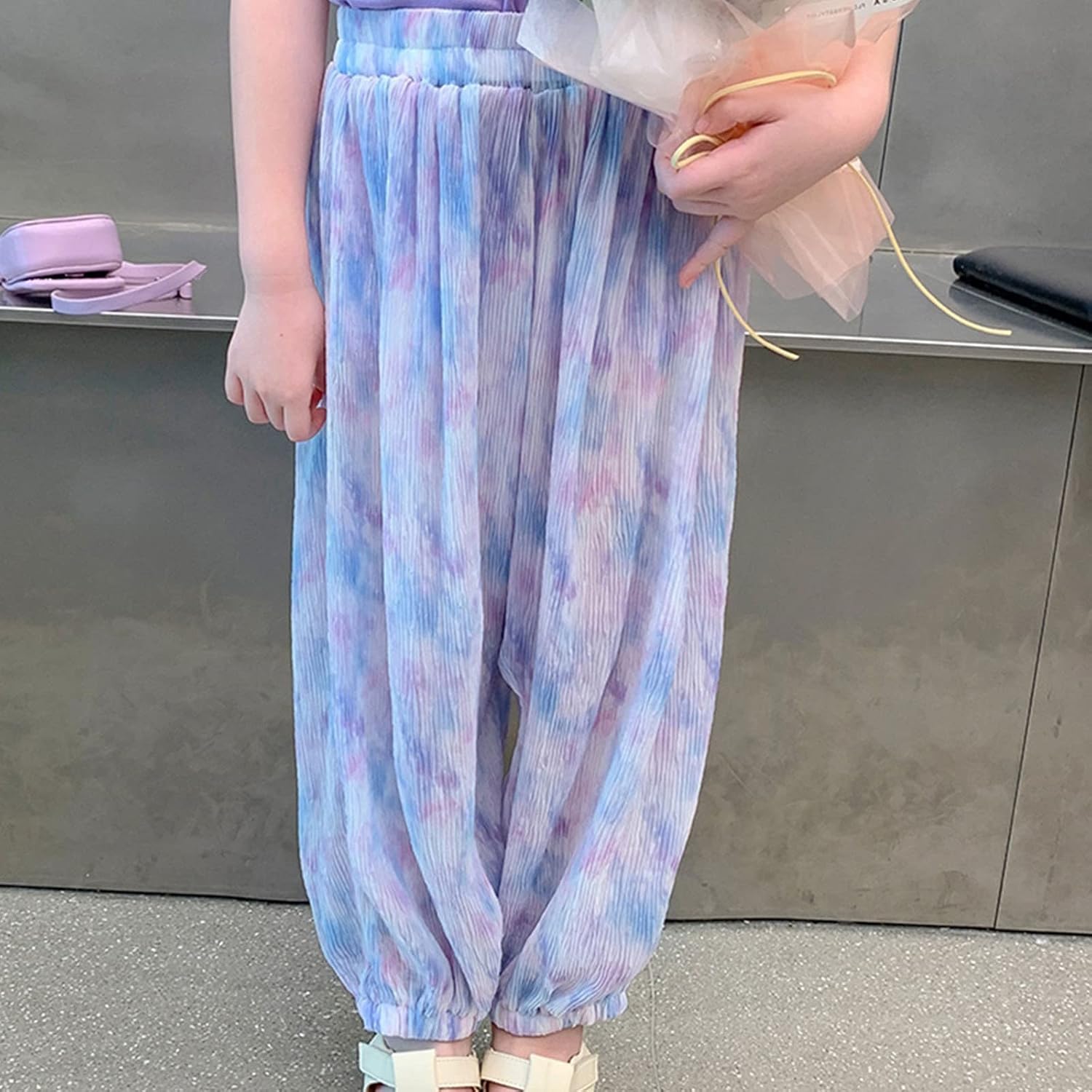 Toddler Baby Boy Girl Tie Dye Pants Elastic Waist Casual Trousers Pants Summer Basic Harem Pants Toddler Fall Outfit