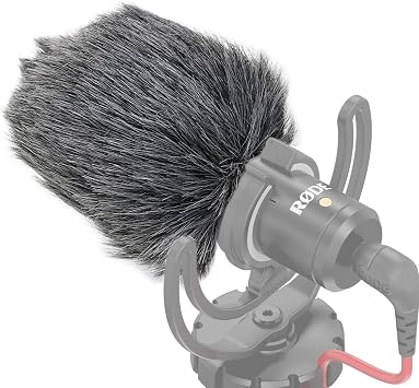 Furry Windscreen Muff, Mic Pop Filter/Foam Wind Cover fits for Rode VideoMicro and VideoMic Me Me-L Microphone by SUNMON