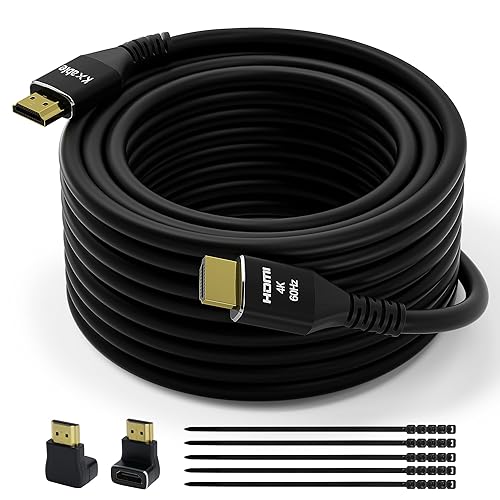 Cable HDMI 4K de 30 pies, cable HDMI 2.0 Ultra HD, conectores chapados en oro, 4K  60Hz, 2K, 1080P, HDCP 2.2, ARC, cables HDMI a granel para
