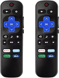 New Universal TV Remote Controls Exclusively for R-ku TV,Compatible with TCL, Hisense, Onn, Sharp, Element, Westinghouse, and Philip R-ku Serie Smart TVs (Not for R-ku Stick or Box)(Pack of 2)