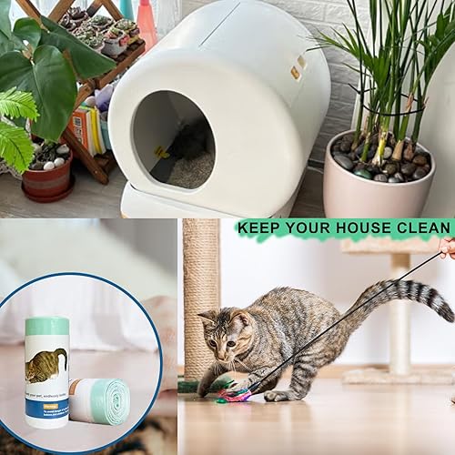 Miniatura 6 de 100 bolsas de arena para gatos para caja de arena autolimpiante para gatos, compatible con caja de arena automática para gatos MW-SC01, forro grueso