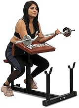Preacher Curl Bench for Home Gym, Adjustable Bicep Curl Bench with Heavy Duty Steel Frame, Ergonomic Arm Pad, Anti-Slip Base, Ideal for Dumbbell & Barbell Arm Workout Training