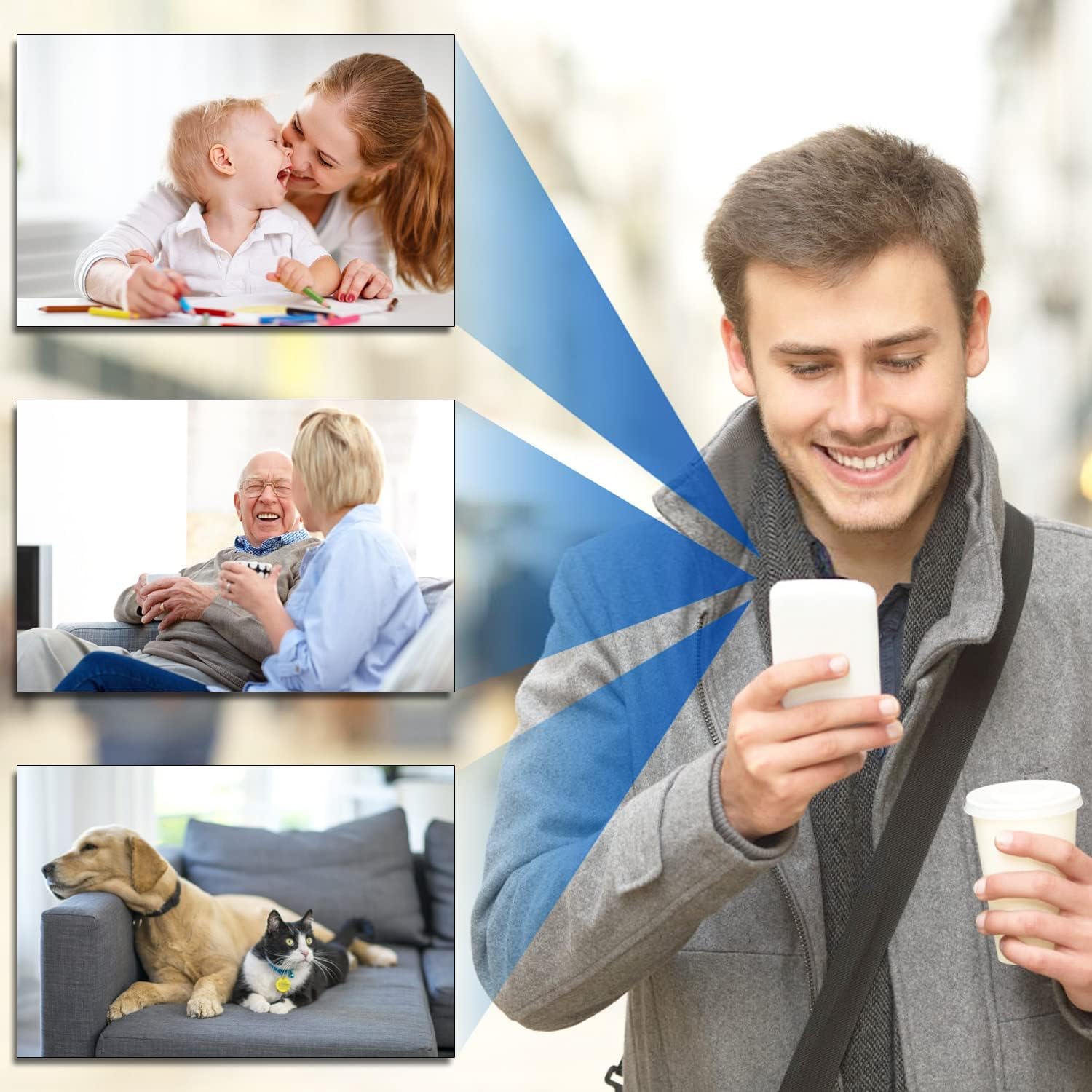 Mini cámara WiFi alerta conducción cámara portátil 1080P cámara de vigilancia espía cámara oculta visión nocturna sensor de visión móvil gravedad registro a largo plazo (sin tarjeta SD)