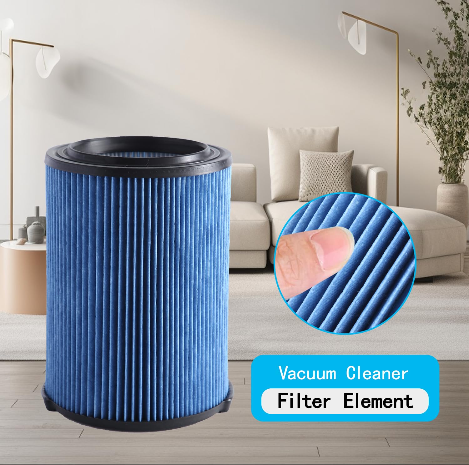 2 Stück VF5000 Filter Für Ridgid Nass-/Trockensauger – 3-lagiger Faltenfilter, Kompatibel Mit WD1450, WD0970 Uvm.