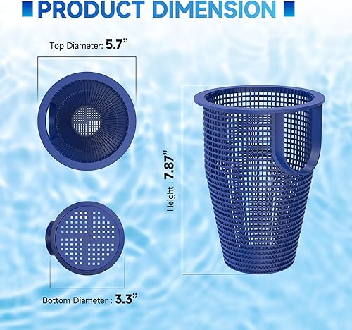 Miniatura 3 de 070387 - Cesta de repuesto para bomba de piscina, compatible con bombas Pentair WhisperfloIntelliflo (azul)