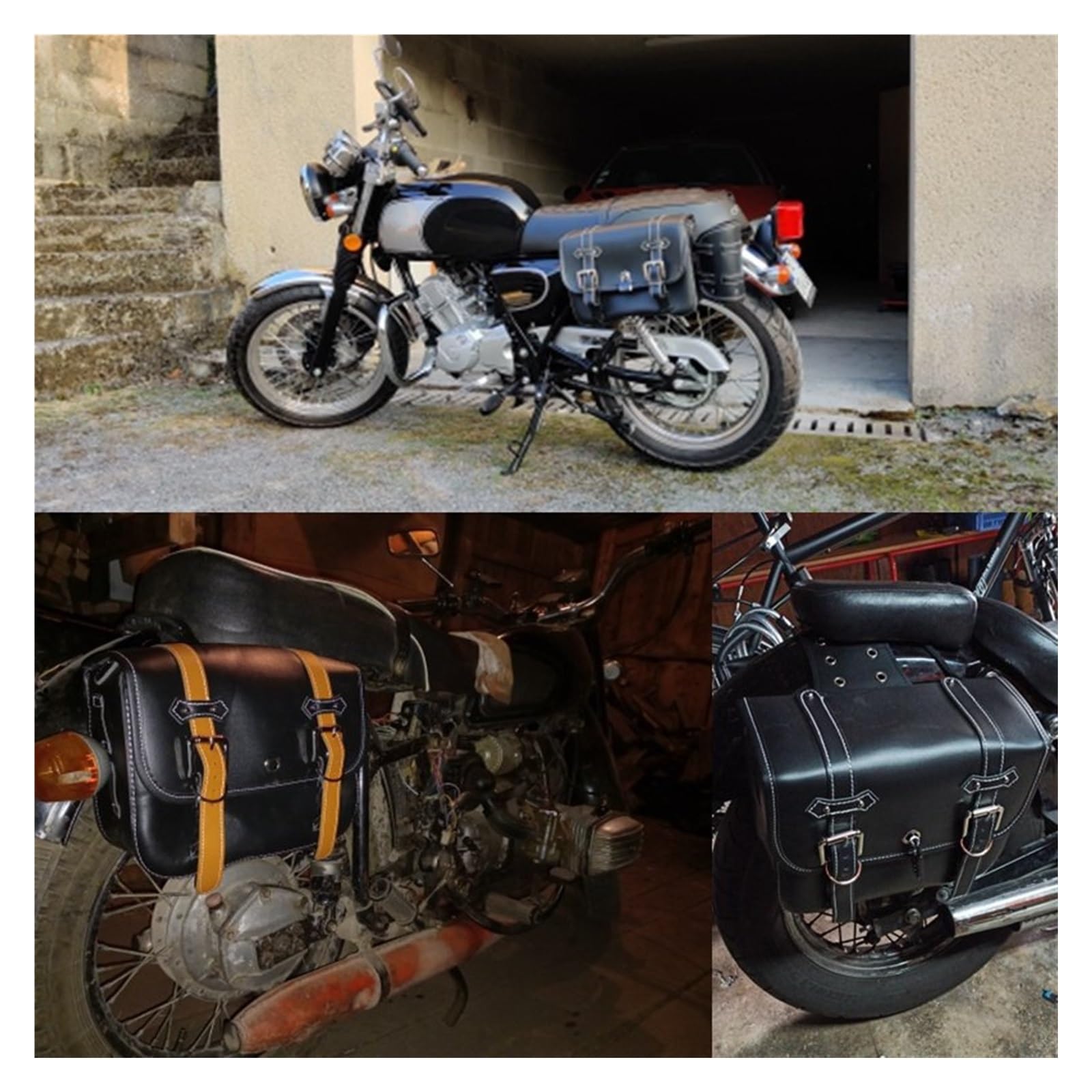 Accessori Moto Borsa Sella Laterale In Pelle PU Per Rebel 500 (CMX500) 2017 2018 2019 2020 2021(Brown)