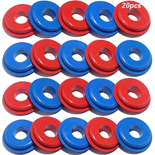 iBroPrat Glad - Sellos de mano gruesos, 20 piezas de juntas de goma Gladhand, ojales elásticos para semirremolques, remolques, manguera de aire de