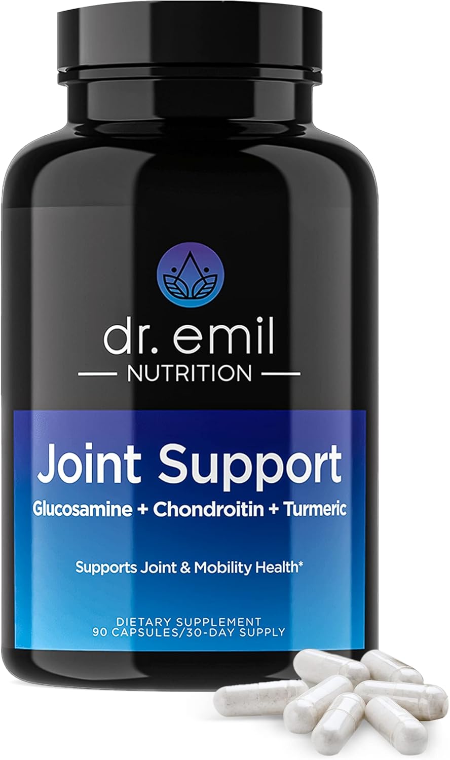 Dr. Emil Nutrition Joint Support Supplement - Joint Supplement with Glucosamine Chondroitin, MSM & Turmeric - Joint Health Supplement for Mobility and Pain Relief for Men and Women (60 Capsules) : Health & Household