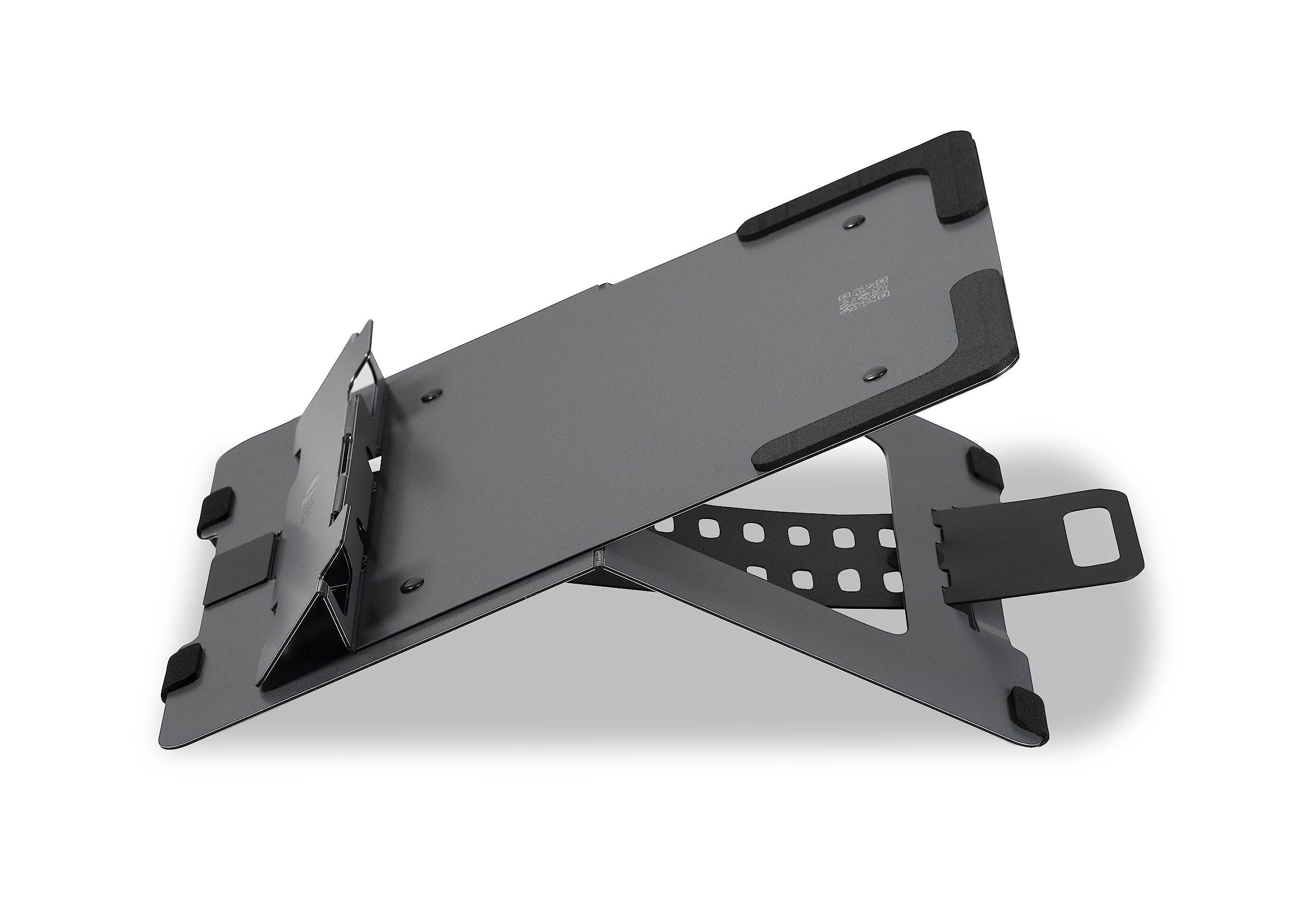 BakkerElkhuizen Flextop 170 - Supporto per laptop in alluminio leggero con 7 regolazioni in altezza, grigio scuro
