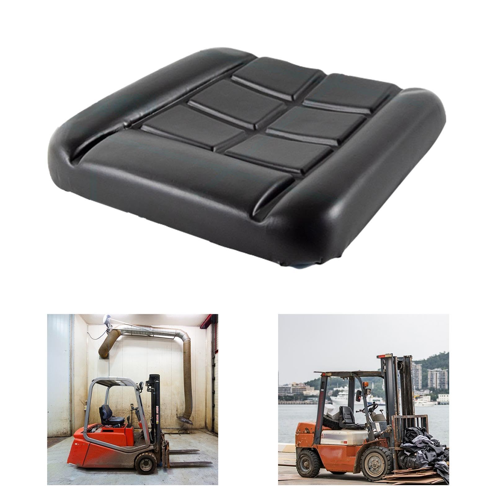 MagiDeal Universal-Sitz für Gabelstapler, Lader, Landwirtschaftsgeräte, Rasenmäher, landwirtschaftliche Fahrzeuge, einfache Installation, bequemes Sitzkissen, 45cmx41cm