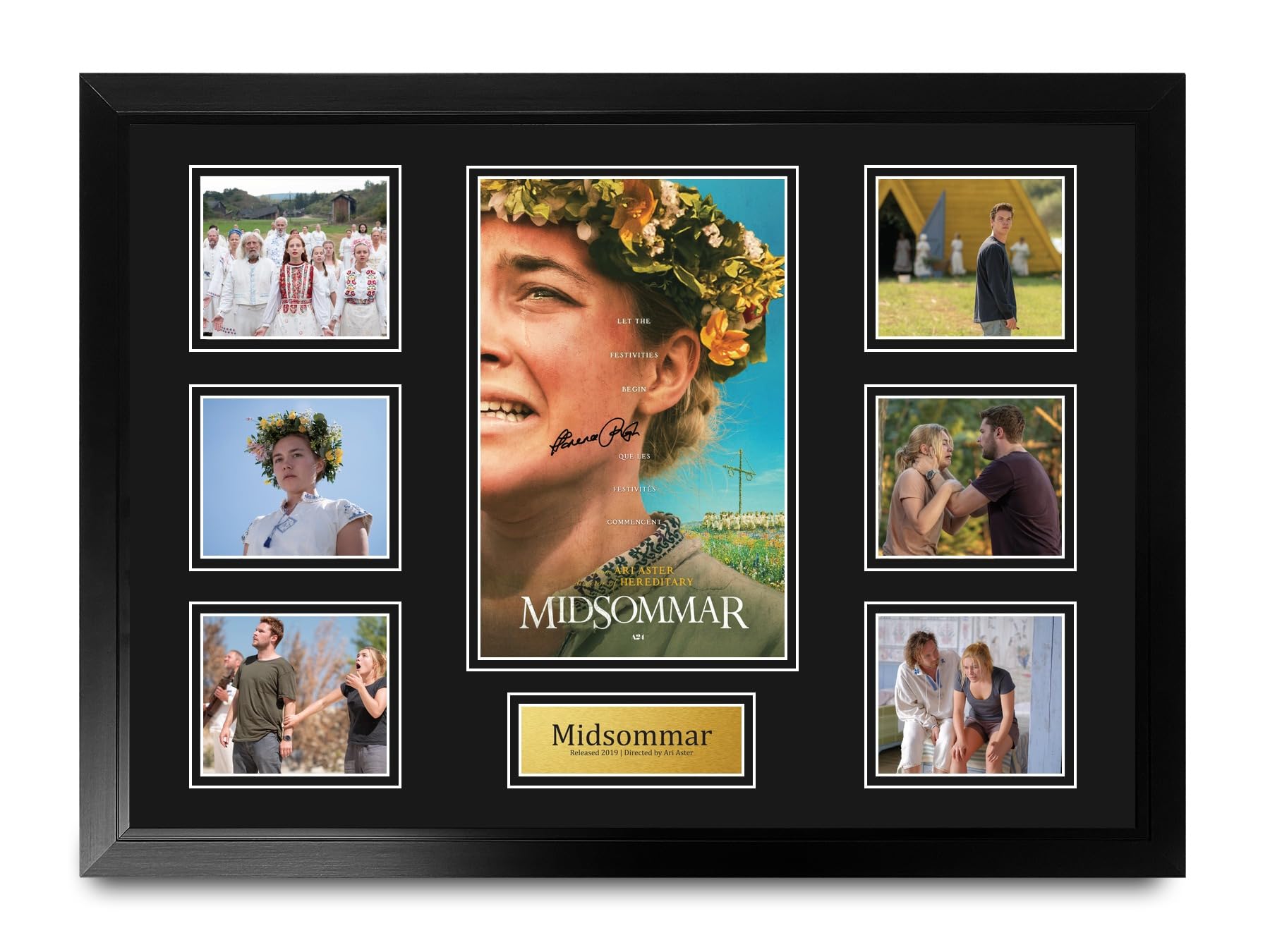 HWC Trading Midsommar Podpisany Plakat Filmowy A2 Deluxe w Ramie