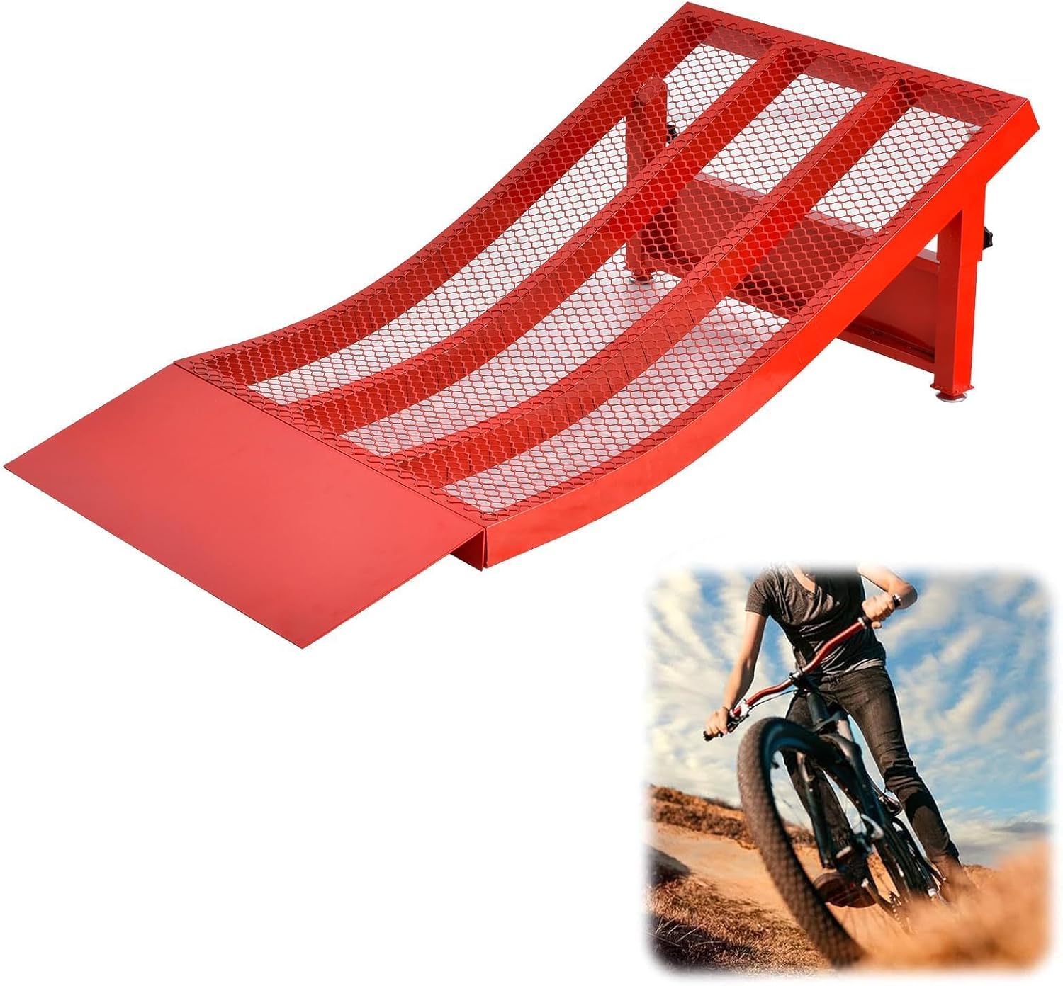 Jump Ramp - Portable RC Car Ramp | Skateboard Accessories, Detachable Skateboarding Jumps, Capacity 300Lbs, for Beginners, Boys, Girls