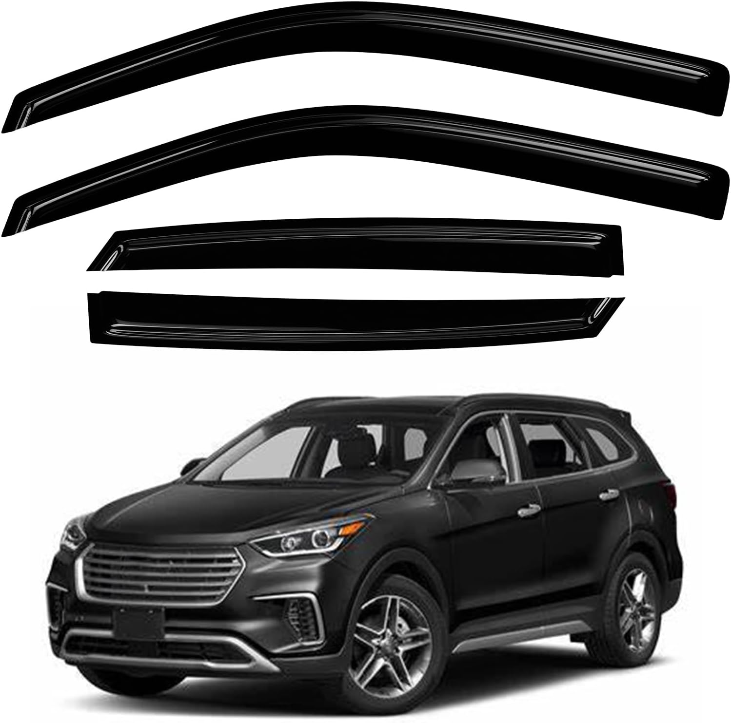 Window Deflectors for Hyundai 2019-2024 Santa Fe Anti-Fog Wind Deflectors for Cars For 2019-2024 Hyundai Santa Fe