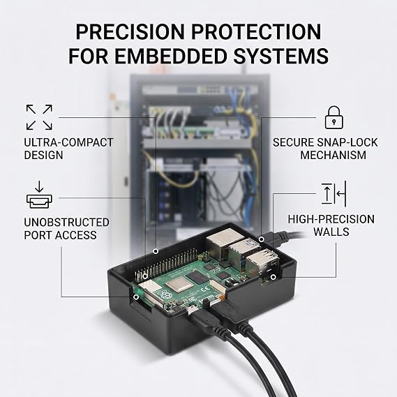 Raspberry Pi Zero用ケース、プラスチック保護シェル すべての消費者ポートにフルアクセス可能 丈夫なエンクロージャボックスハウジングカバー ブラック