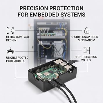 Raspberry Pi Zero用ケース、プラスチック保護シェル すべての消費者ポートにフルアクセス可能 丈夫なエンクロージャボックスハウジングカバー ブラック