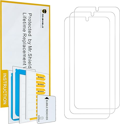Miniatura 2 de Mr.Shield Paquete de 3 Protector de pantalla para Celero 5G Plus  5G Plus - Protector de pantalla de PET transparente prémium