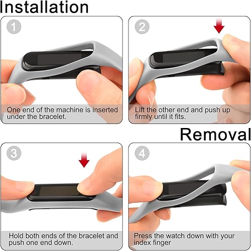 Miniatura 5 de Wanme Correas de repuesto para Samsung Galaxy Fit 2 Band para mujeres y hombres, paquete de 3 correas deportivas de silicona compatibles con Samsung