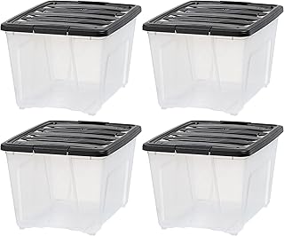 Sponsored Ad - IRIS USA 53 Qt. Plastic Storage Bin Container with Durable Lid and Secure Latching Buckles, 4-Pack, Sturdy ...