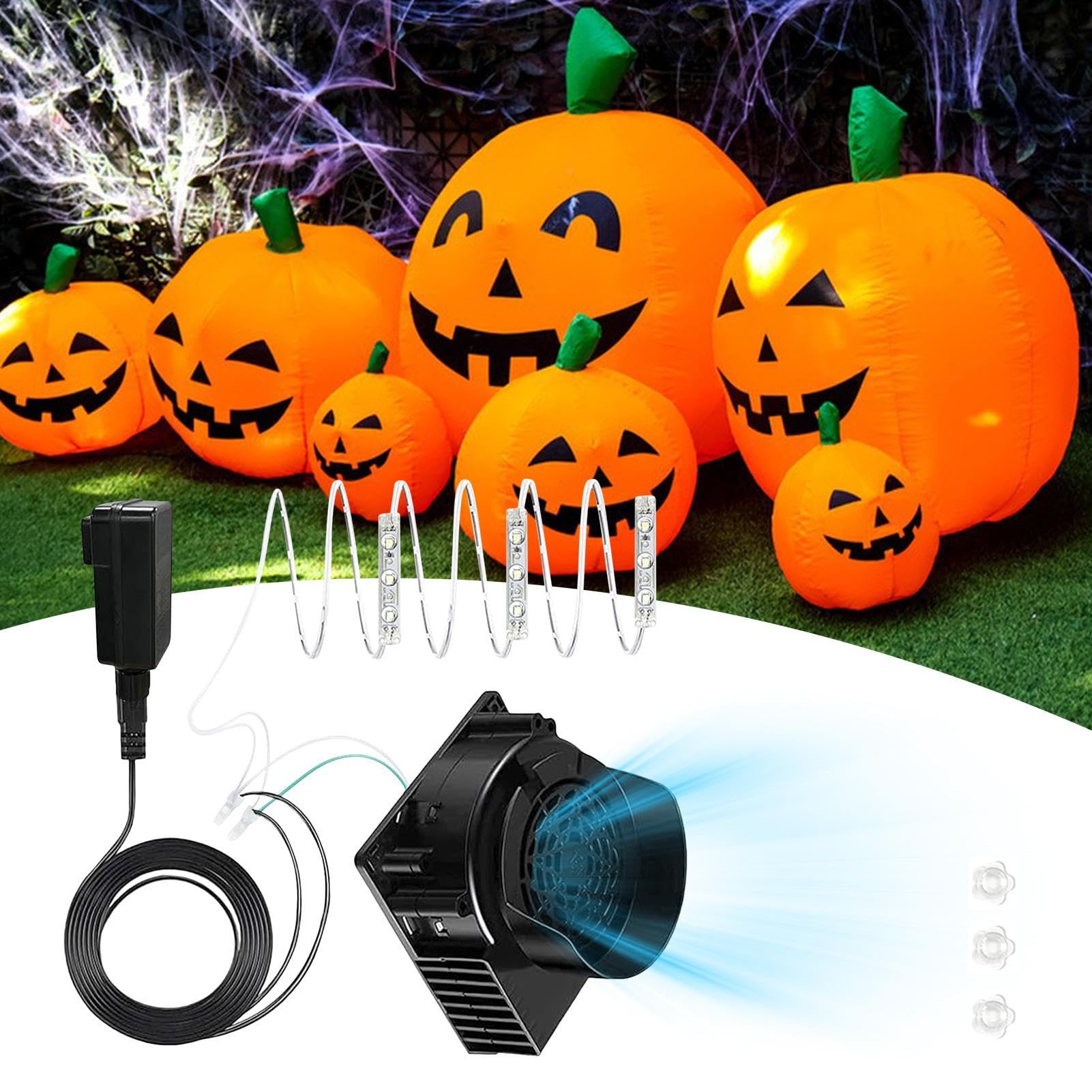 Générique Ventilatore di ricambio per articoli gonfiabili,Sostituzione soffiatore con 3 luci a LED | Forniture per feste di Natale Carnevale Halloween Decorazioni Da Giardino Spiaggia E Campeggio