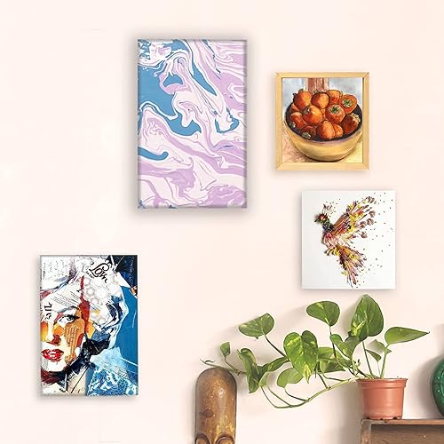 Miniatura 2 de Tableros de madera de abedul sin terminar para pintar, 5 paquetes de 34 pulgadas de profundidad Cupohus 9 x 12 pulgadas paneles de madera con cuna