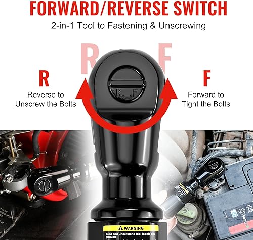 Miniatura 7 de DURATECH Juego de dados de impacto profundo de 6 puntos de 3/8 pulgadas y llave de trinquete neumática WORKPRO de 3/8 pulgadas