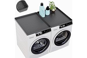 Wood washer dryer cover 2 PCS 23.6"x23.6" Top load waterproof mat