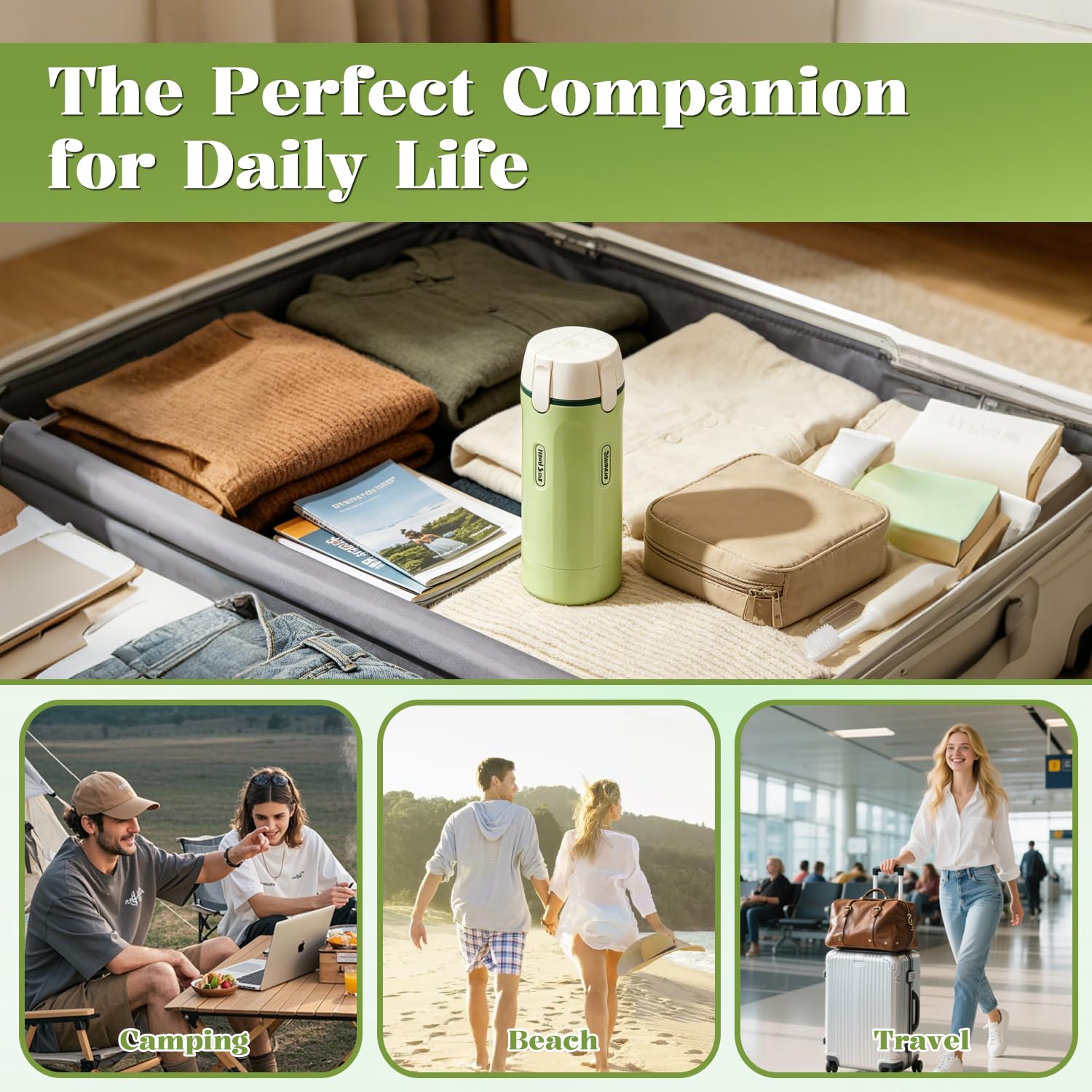 Dispenser da viaggio 4 in 1, Set di flaconi dispenser da viaggio 4 in 1, D-ispenser da viaggio ricaricabile, Contenitori Portatili Ricaricabili a Prova di Perdite, Kit Viaggio Aereo Bagaglio a Mano