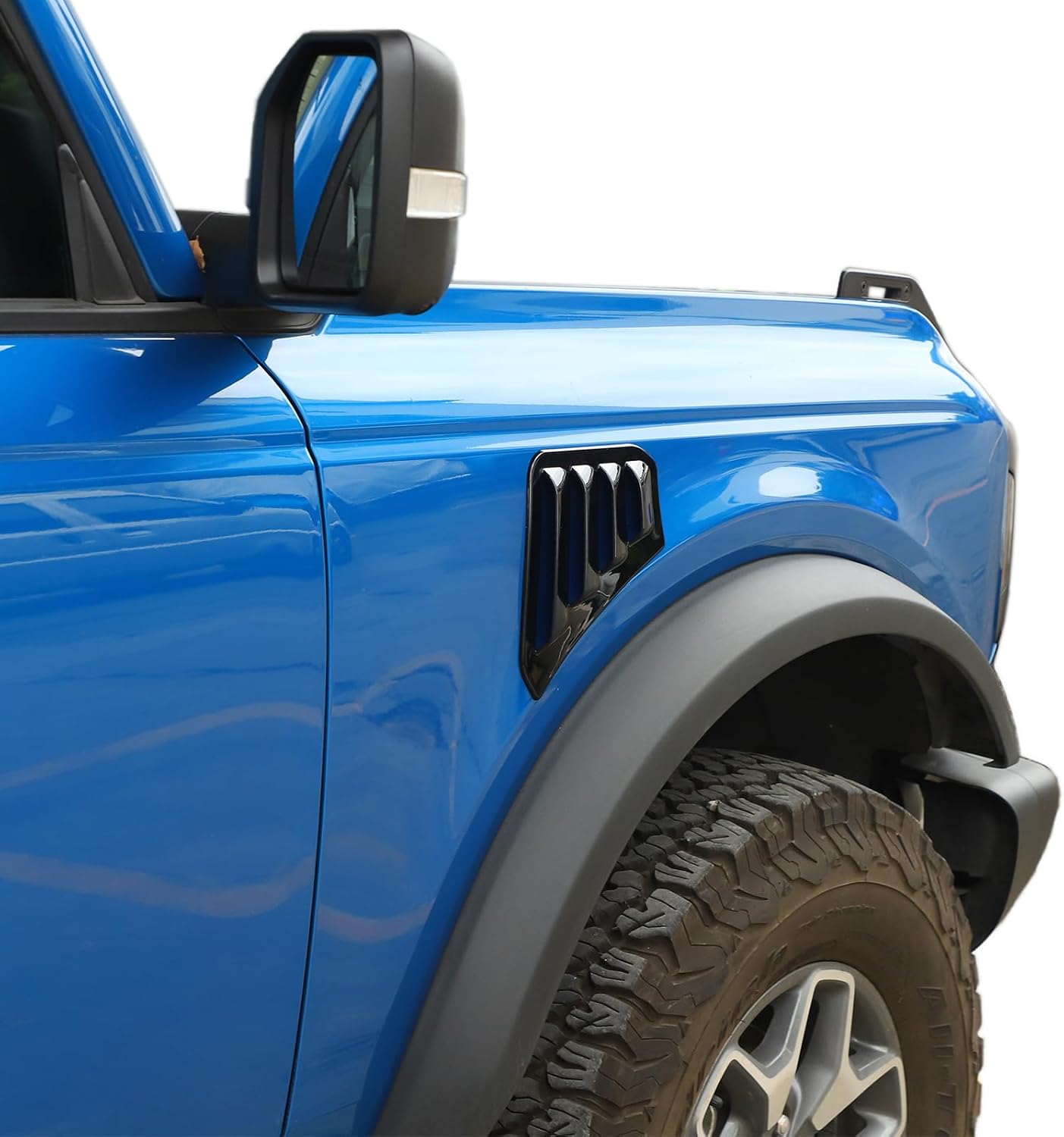 Linskip Fender Vent Trim Kit for 2021-2024 2026 Ford Bronco Standard, Fender Vent Covers for Bronco 2/4 Door Accessories Gloss Black