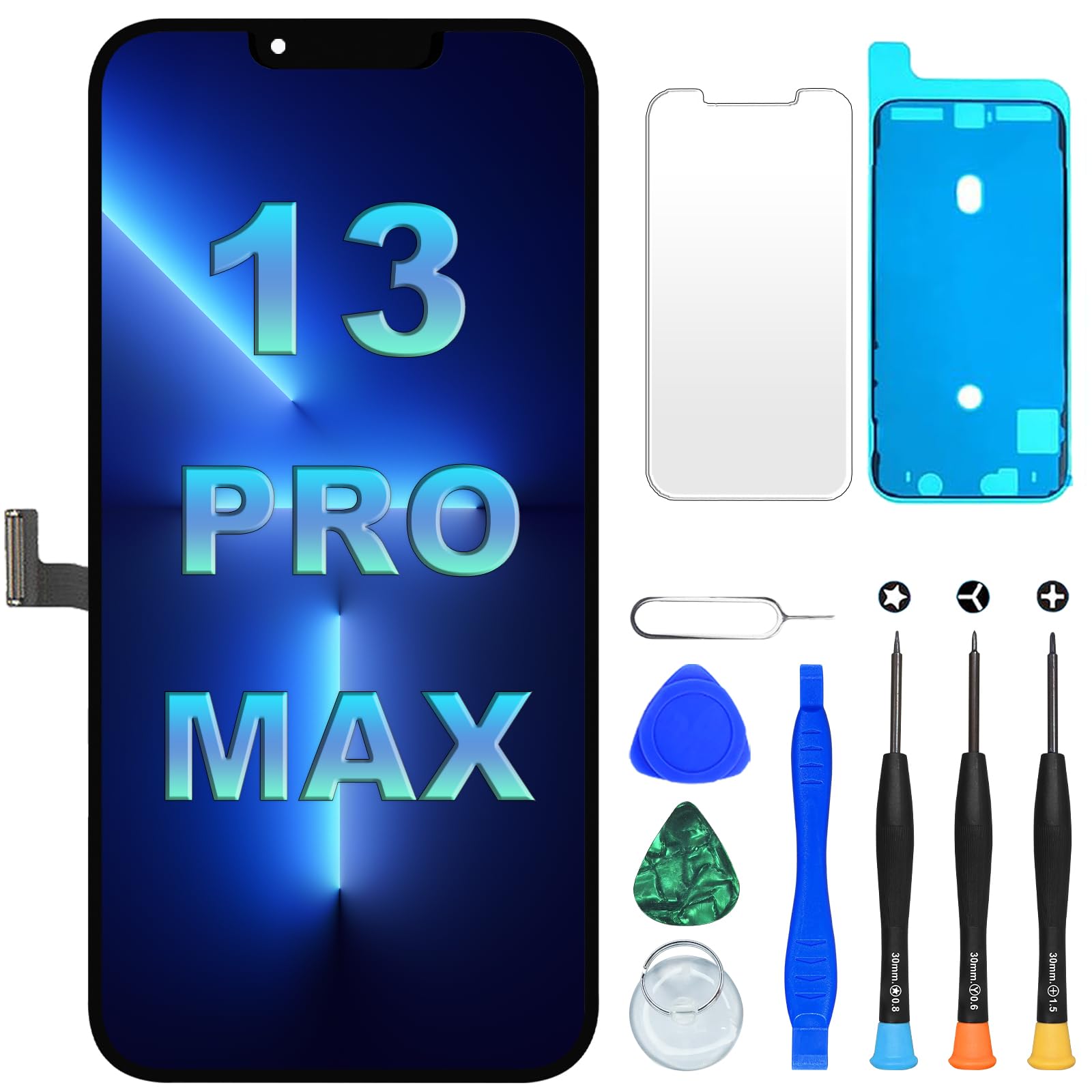 Digi4U LCD Display Ersatz für iPhone 13 Pro Max, 6,7 Zoll Bildschirm