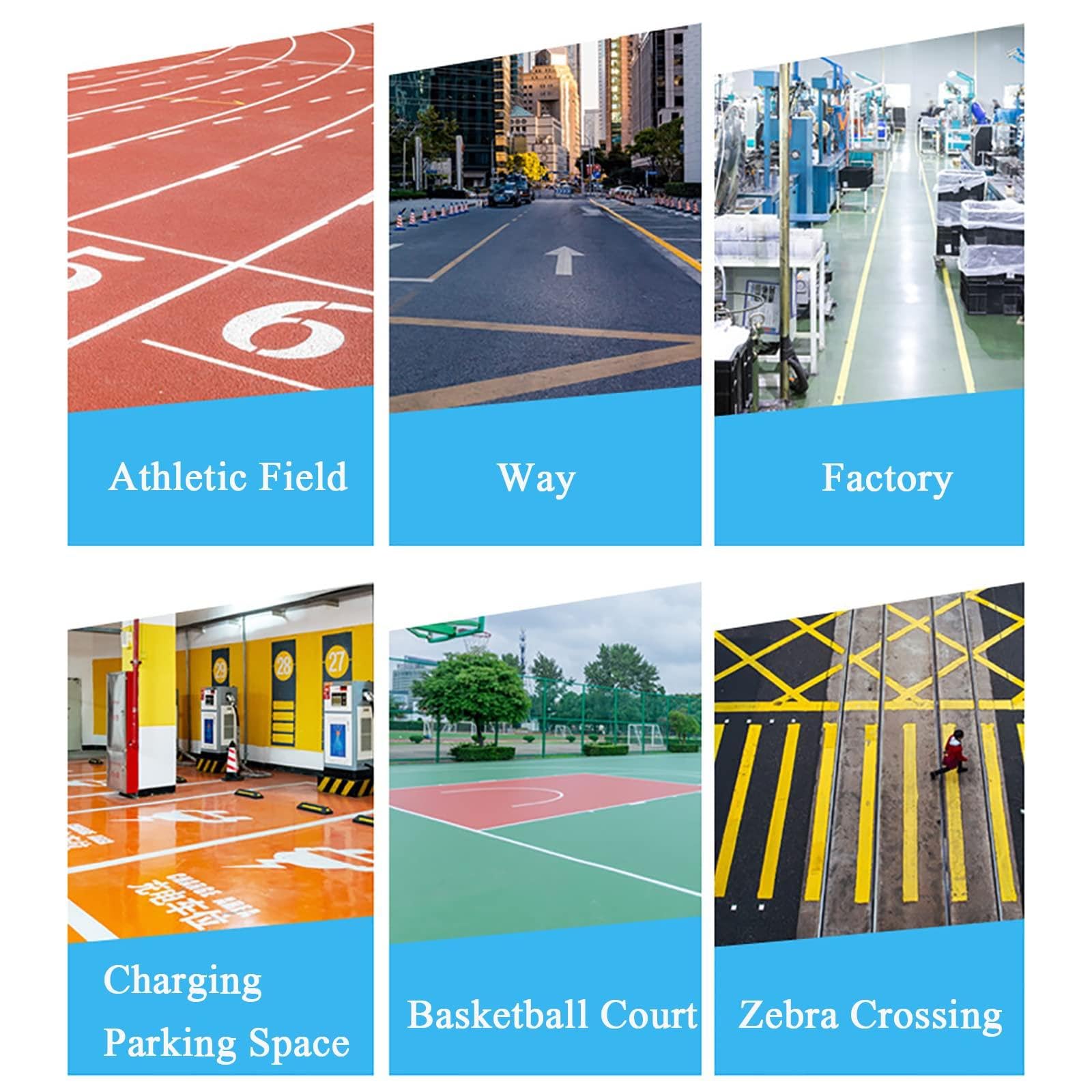 UMJIGF Road Marking Machine,Lane Marking Applicator,Athletic Field Marking Machine,Straight,Arc,and Round Can Be Adjustable,Width Can Be Adjusted,Athletics,Garage,Basketball Court