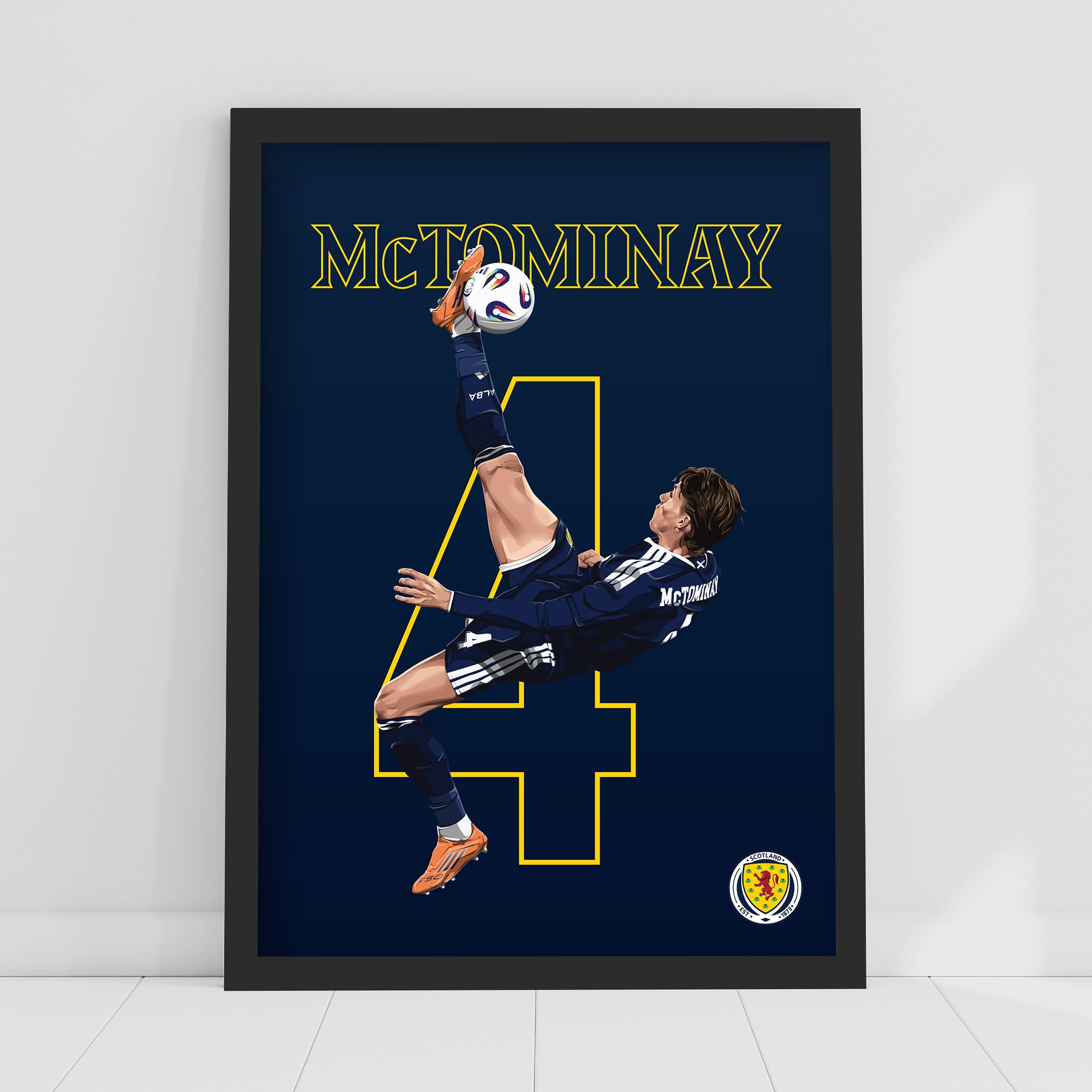 Themed Multicolour Scottish Fa Print - Scott Mctominay Overhead Kick Goal Poster Scotland Football (21Cm X 29.7Cm - A4)