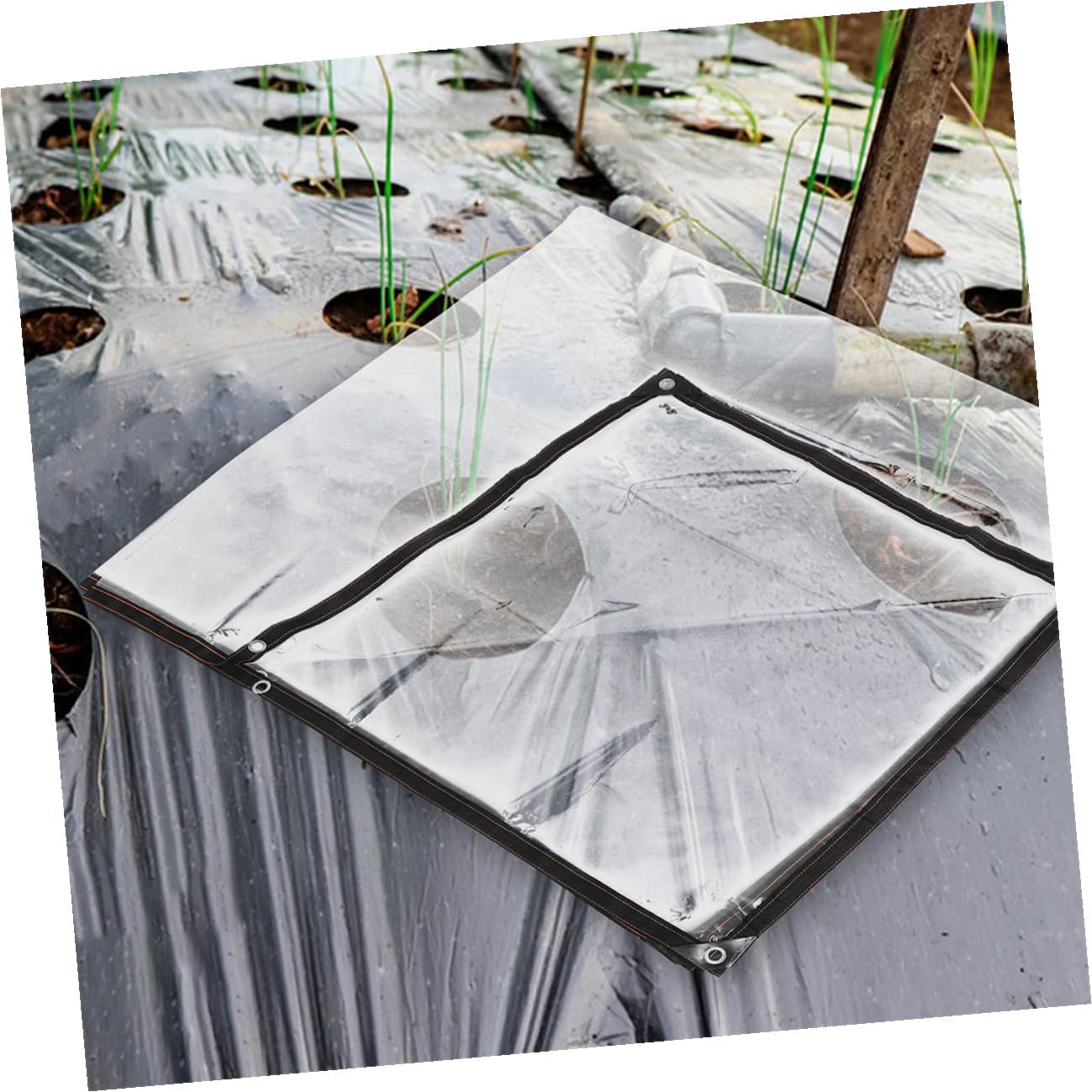 BESTonZON Thickened 3mx3m Greenhouse Film Cover Garden Protective Rainproof Plastic Film for Insulation Dustproof Outdoor Plant Shelter
