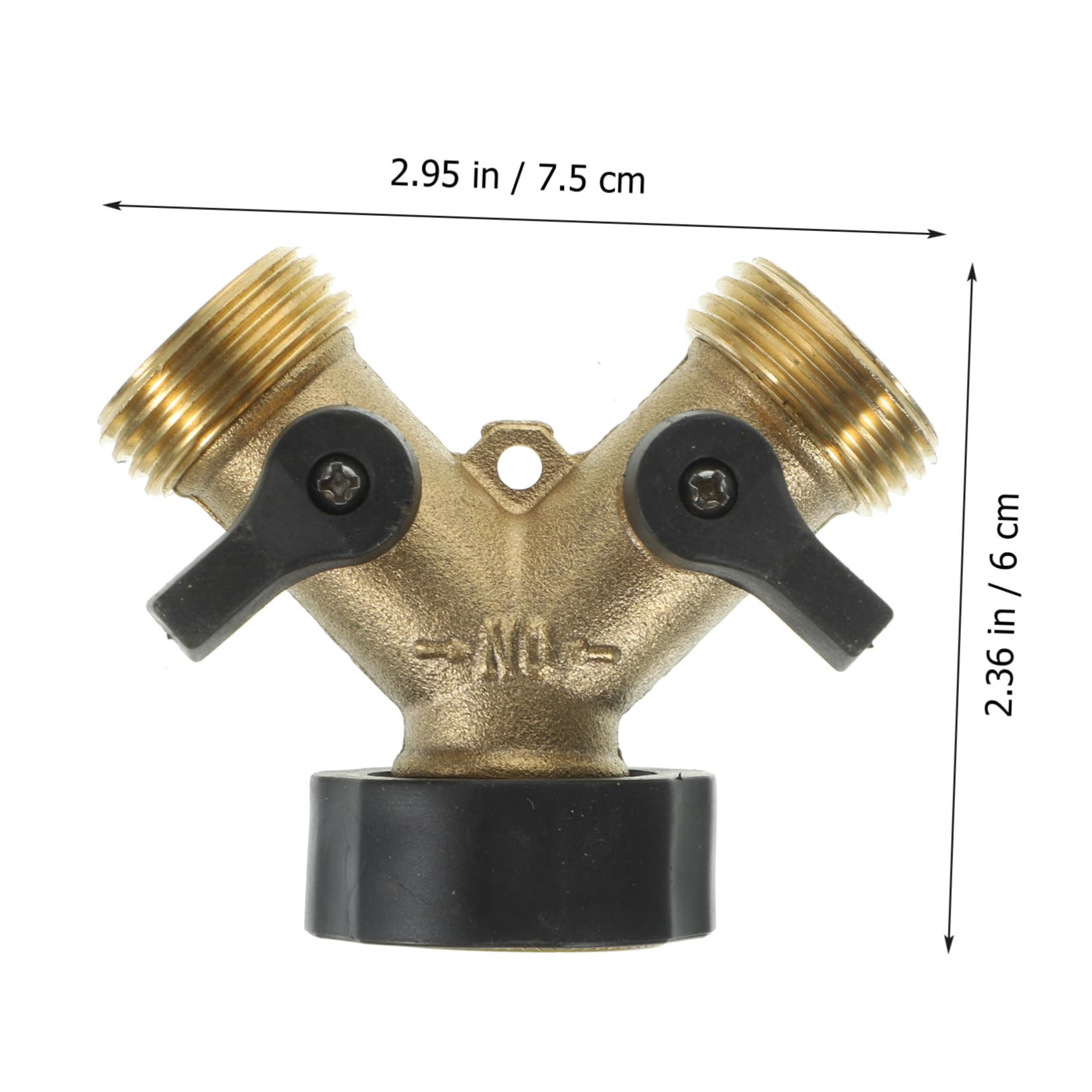 Kisangel 2pezzi Divisore per Tubo Flessibile y in Ottone Connettore per Tubo Flessibile Adattatore per Rubinetto Giardino Connettore Raccordo per