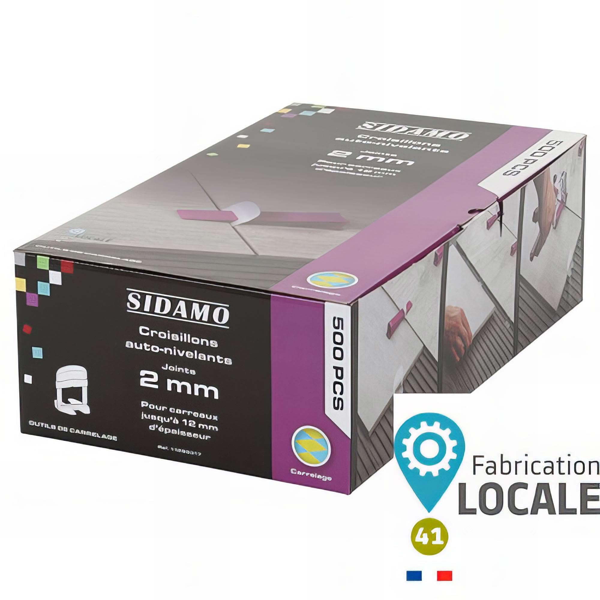 Boîte de 500 croisillons 2 mm auto-nivelants de 3 à 12 mm