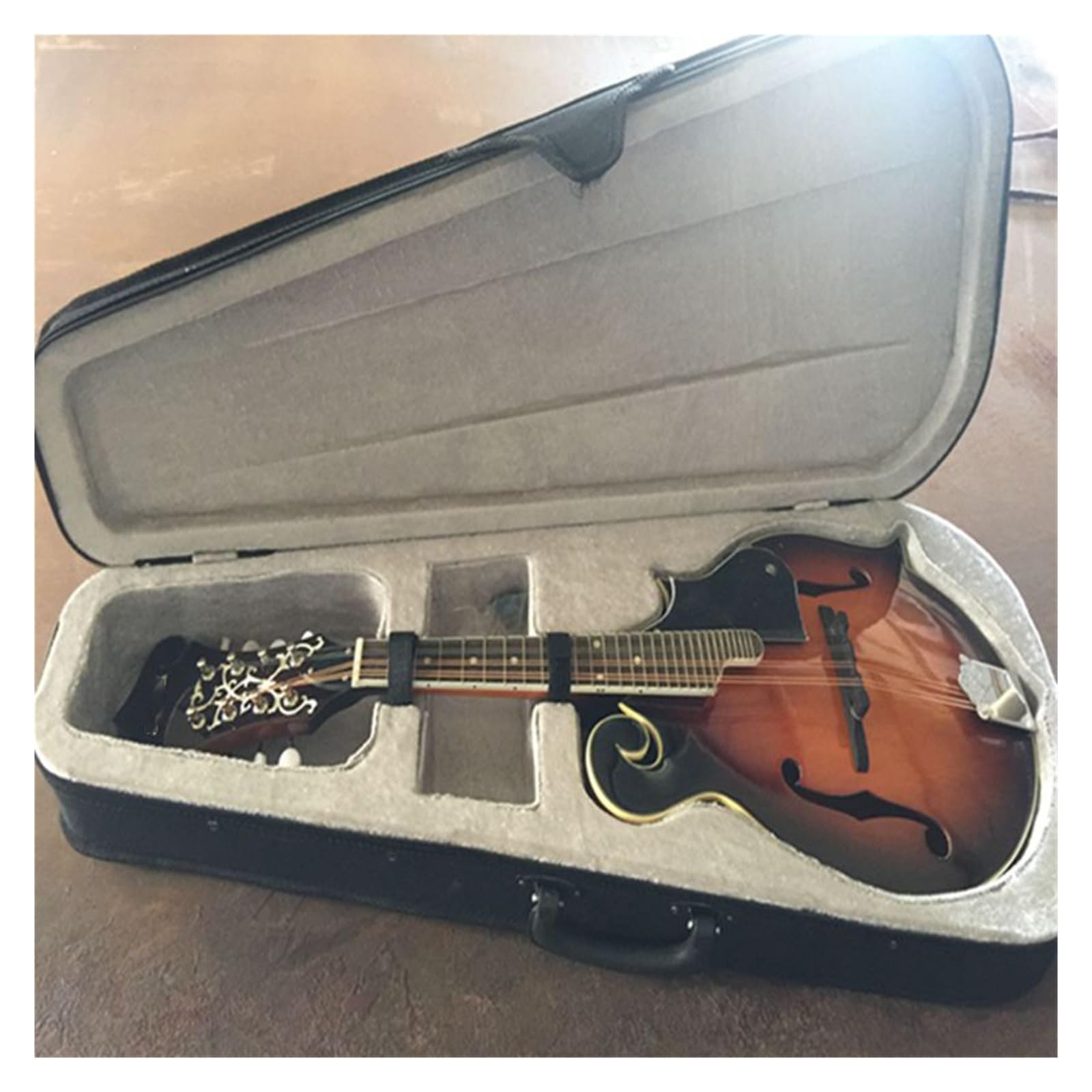 Professionelles Mandolineninstrument 8-saitige Mandoline Tibetisches Musikinstrument Mandoline F-Typ Mandoline Gitarreninstrument(A)