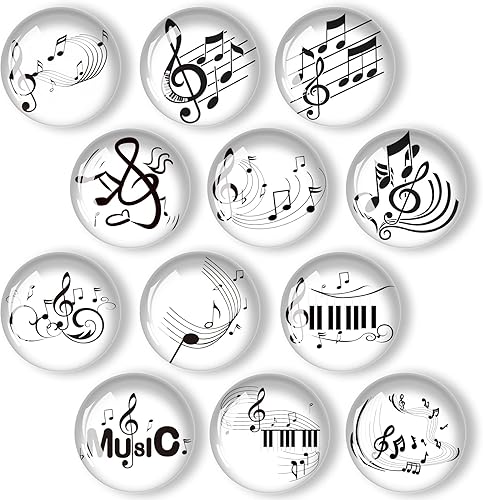 Imanes decorativos para nevera, 12 imanes redondos de vidrio para refrigerador, imanes de pizarra blanca para gabinetes de oficina, calcomanías