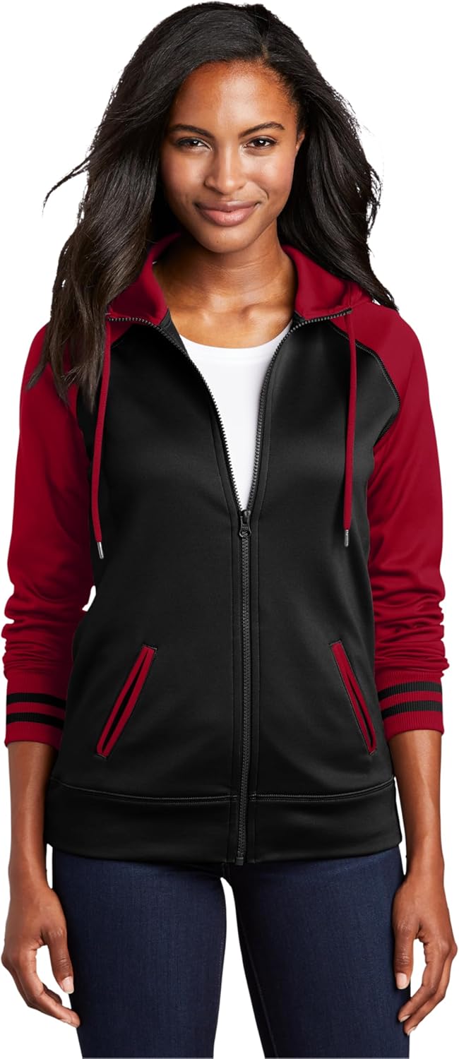 SPORT-TEK Women's Sport-Wick Varsity Fleece Full Zip Hooded Jacket