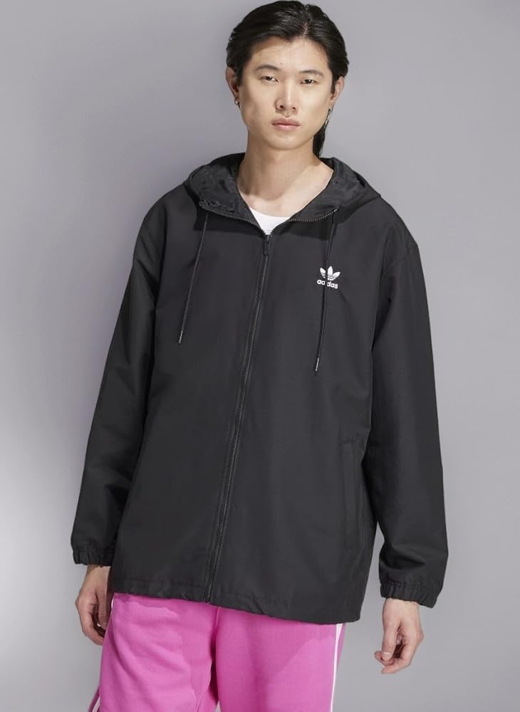 adidas　アディダス　（M）　ロゴ刺繍ウインドブレーカー　濃グレー adidas】 アディダス M NY HZ WINDBREAKER アウター IS3318 ABC