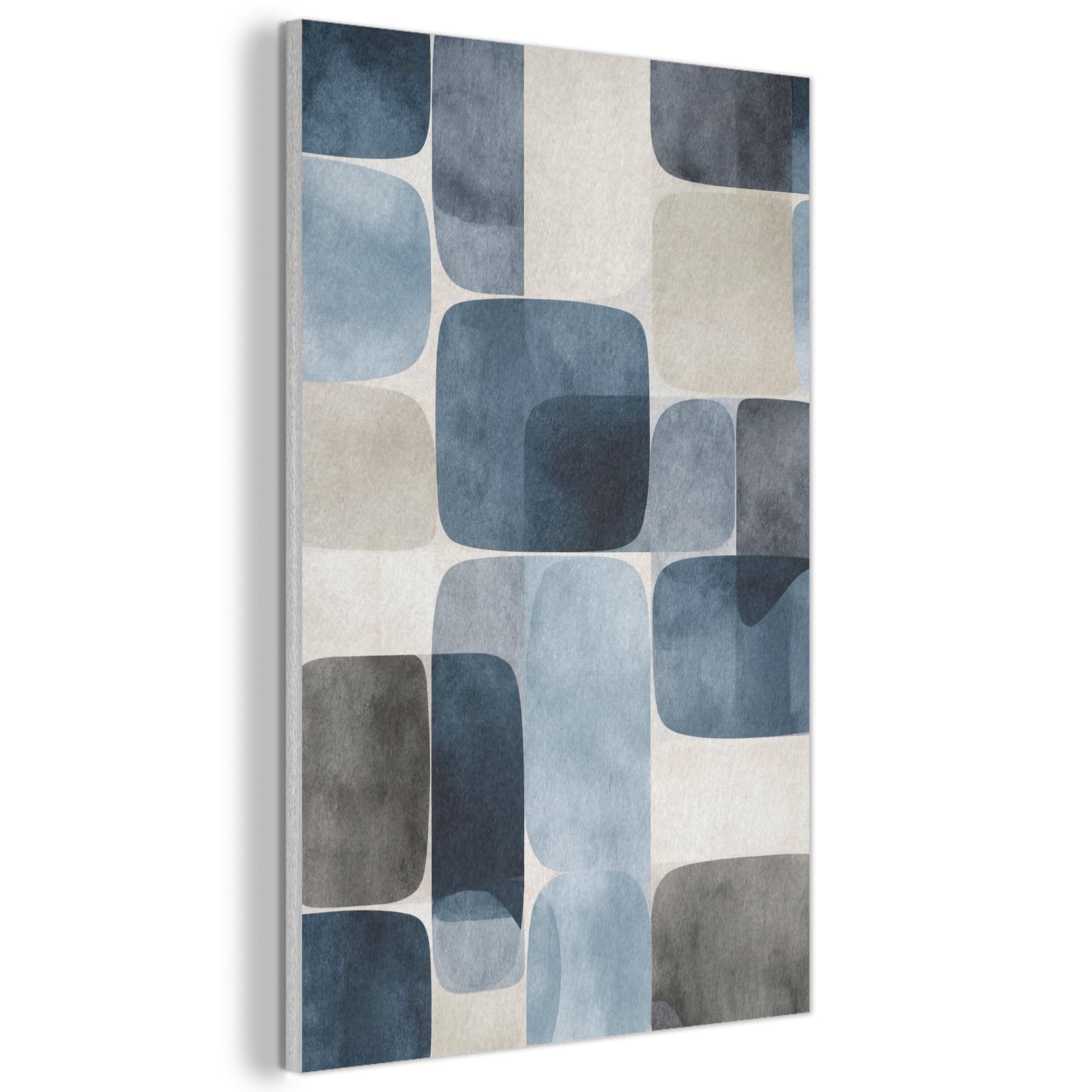 MuchoWow© Felt Panel 40x60 cm House Touch for Living Space Modern Visuals Decoration Wall Art Pattern - Blue - Squares