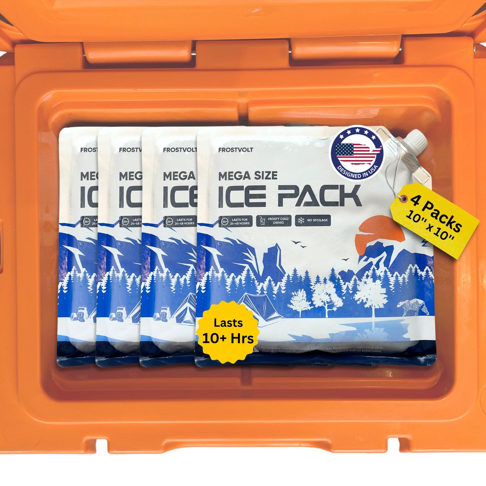 Reusable Ice Packs for Coolers and Lunch Boxes | High-Performance Cooler Ice Packs Reusable Long Lasting | Deep Freeze Lunch Box Ice Packs - for Picnic Cooler & Lunch Containers