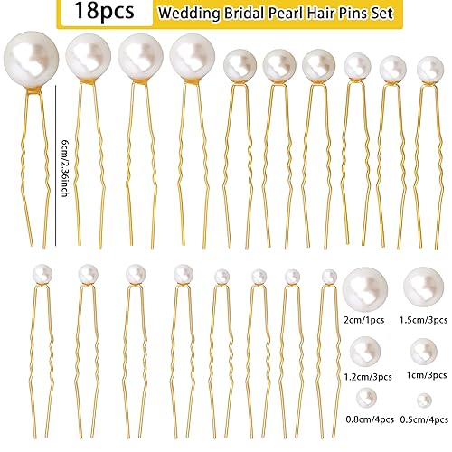 Miniatura 5 de 30 horquillas para el pelo de perlas de boda para novias, elegantes diamantes de imitación de perlas, horquillas para el cabello, accesorios para el