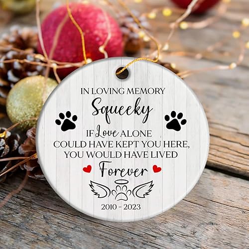 Miniatura 6 de Idea de regalo conmemorativa personalizada para dueño de mascotas de perro, If Love Alone Could Have Kept You Here You Would Have Lived, adorno de