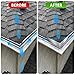 2 PCS Gutter Valley Splash Guards,Rain Gutter Valley Roofing Gutter Guards with Screws,Downspout Diverter Roof Rain Diverter Roofing Gutters for House Shingle Roofs Corner (Bent Style)