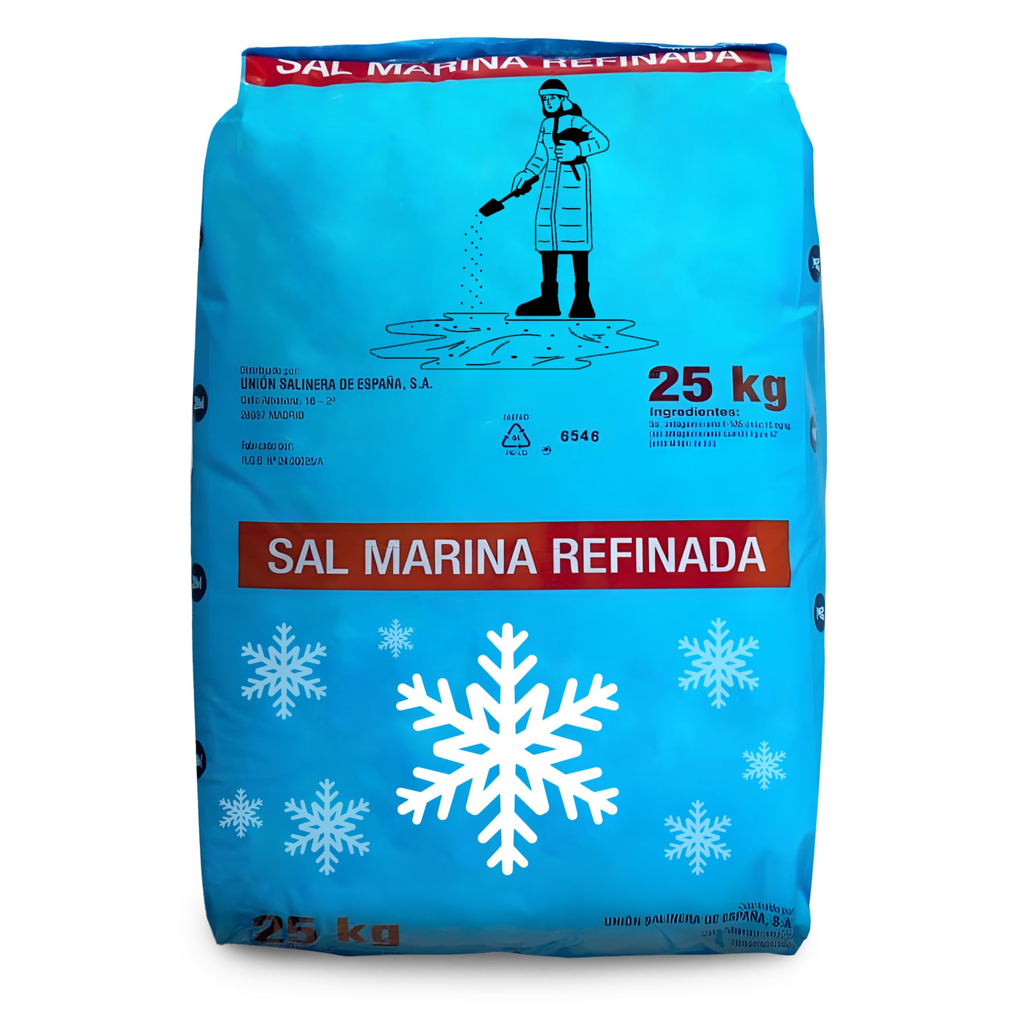 DECORESTOR Sal Especial Deshielo 25kg, Sal para Nieve y Hielo. Saco de Sal 25kg. Sal para Descongelar Suelos, Heladas, Caminos. Sal Marina Natural en Grano.