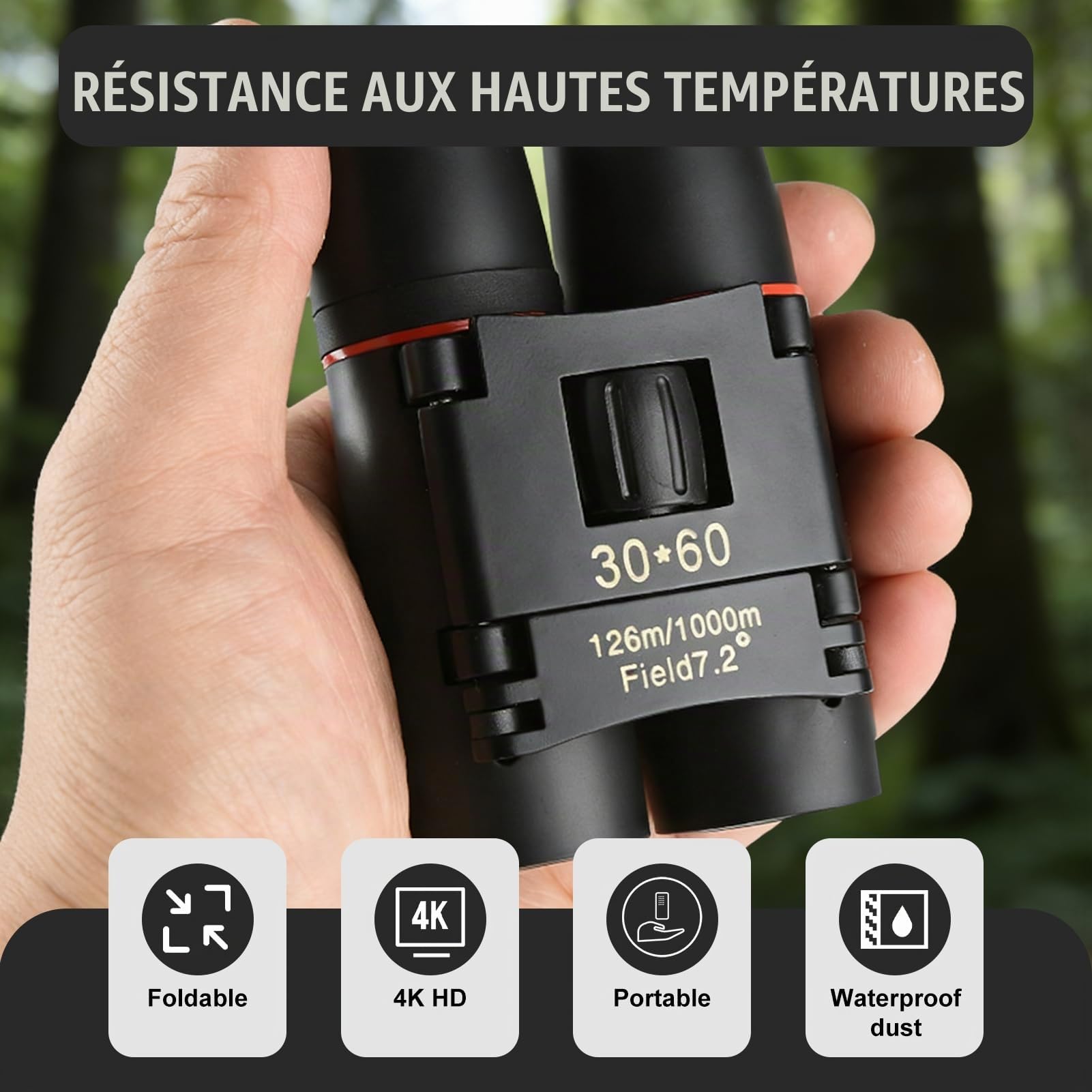Petites Jumelles compactes pour Adultes et Enfants, Mini Jumelles Haute Définition - 8×21 Jumelles de Haute Définition pour Randonnée, Observation des Oiseaux, Concert, Voyage et Spectacles