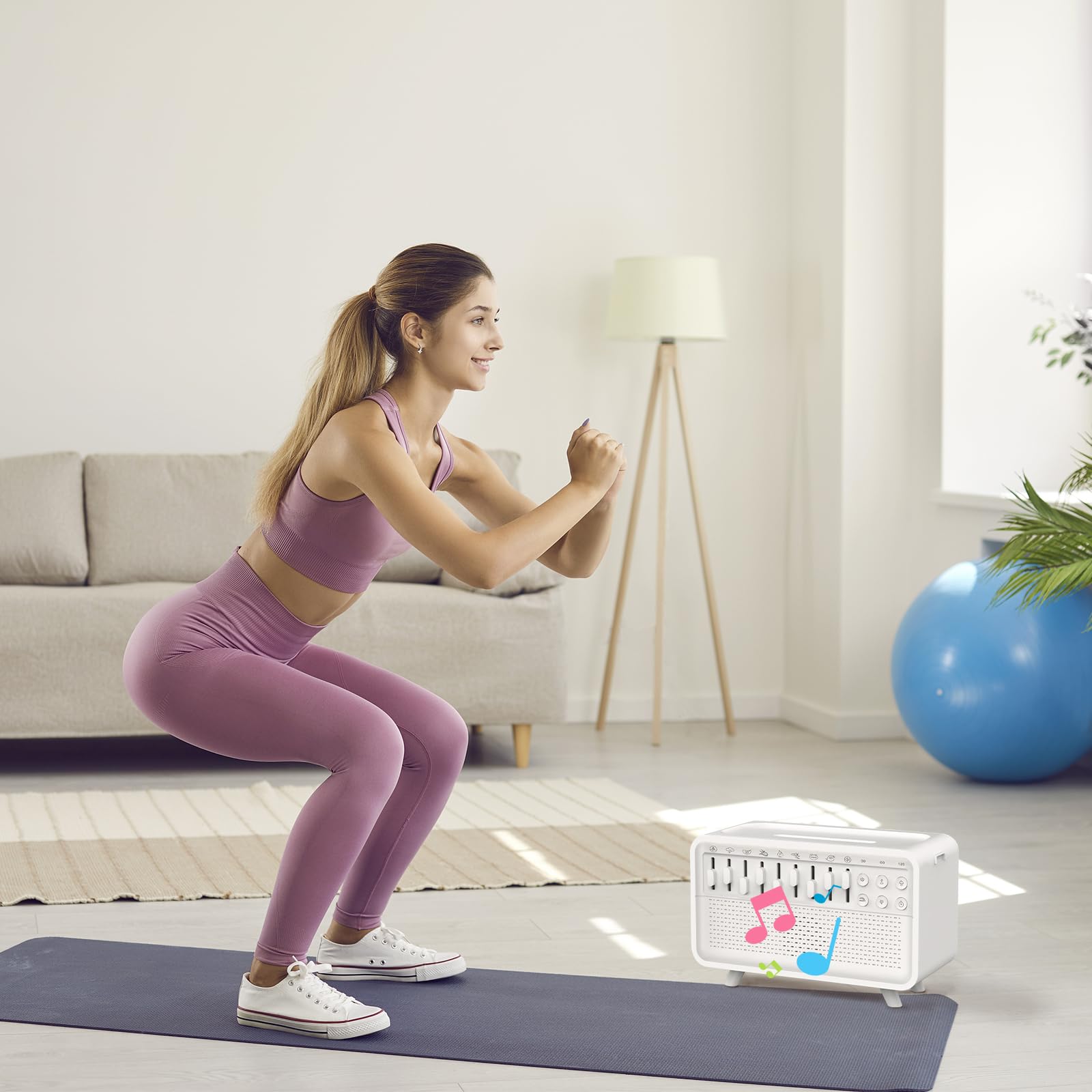 Macchina per dormire a rumore bianco con diffusore di oli essenziali, luce notturna e altoparlante per rilassarsi, migliorare il sonno