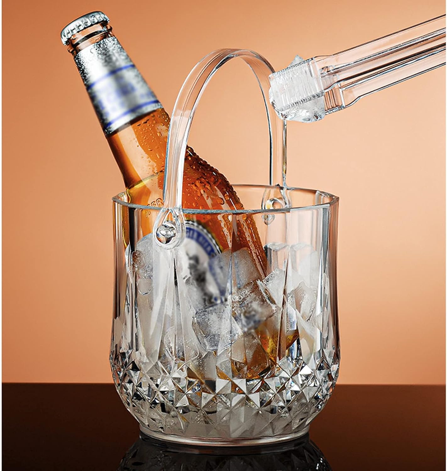 Ice Bucket Ice Bucket Clear Acrylic Good for 1 Wine or Champagne Bottles, .2 Liter Beverage Ice Tub