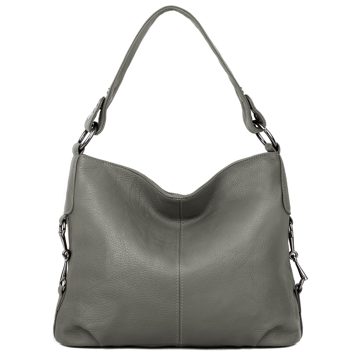 YALUXE Genuine Leather Shoulder Bags Stylish Hobo Handbags Purses Crossbody Bags for Women | Genuine Leather, Stylish: Grey 2.0